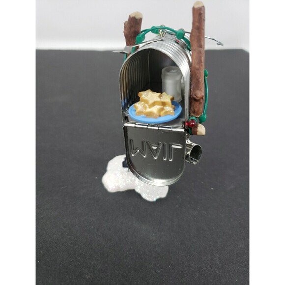 Hallmark Santa's Mailbox Metal S. Claus Vintage 2002  Cookies & Milk Slide Out - Picture 9 of 14